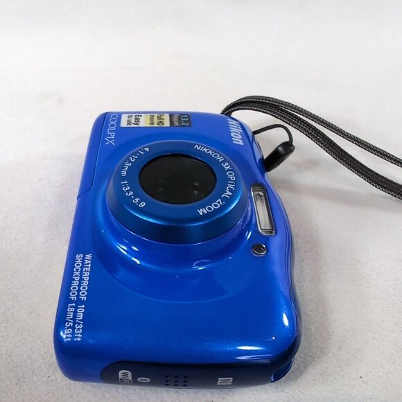 Nikon Coolpix W100 Blue Digital Camera 13.2MP Waterproof 10m Shockproof 1.8m 3X - Picture 10 of 13